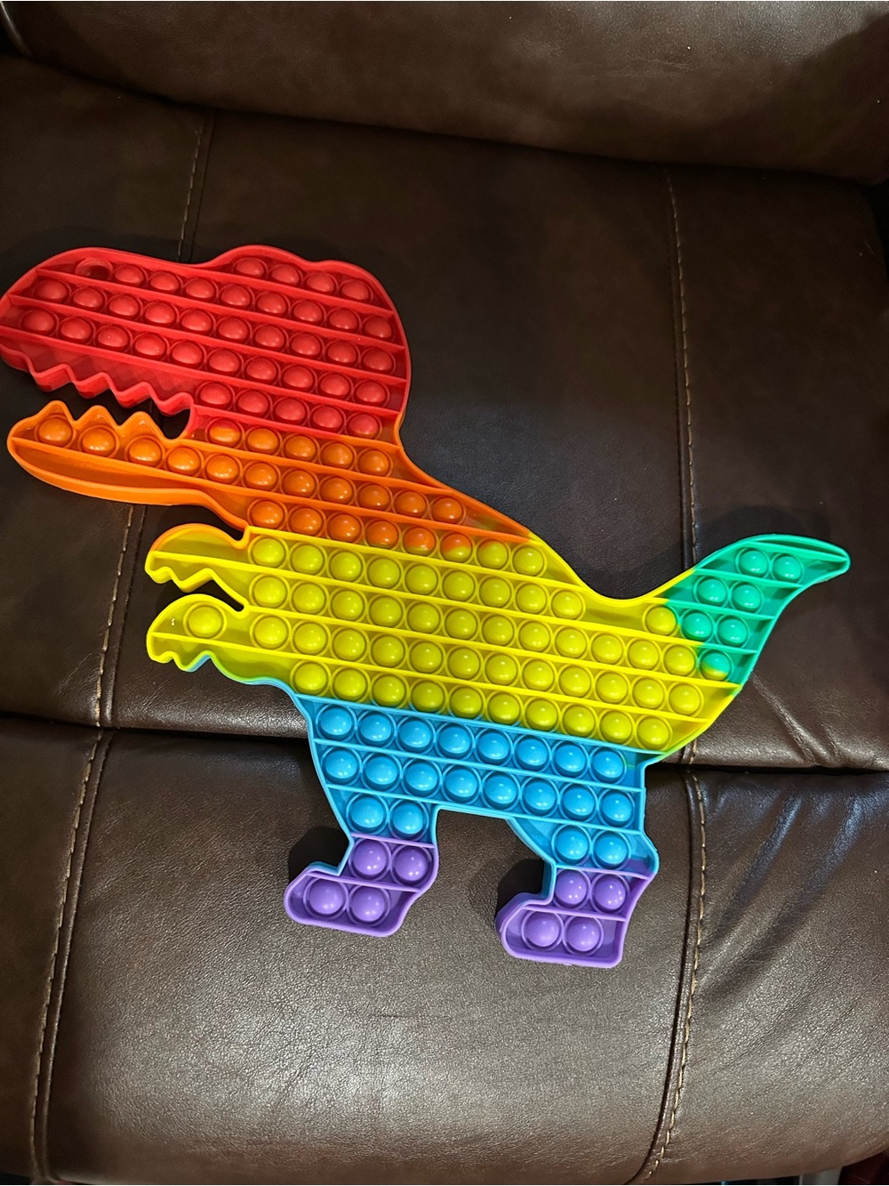 Dinosaur Rainbow Pop-It Sensory Fidget Toy - Multicolor